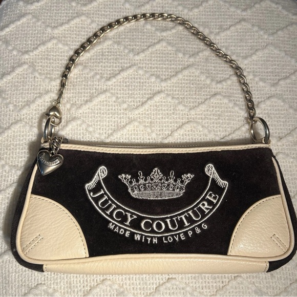 Juicy Couture Handbags - Juicy Couture Black and Cream Shoulder Bag